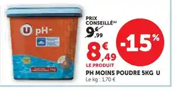 Super U U ph moins poudre 5 kg offre