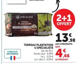 Super U U spécialiste terreau plantation offre