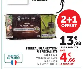 Super U U spécialiste terreau plantation offre