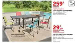 Super U Table avec rallonge carnac offre