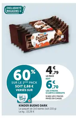 U Express Kinder kinder bueno dark offre