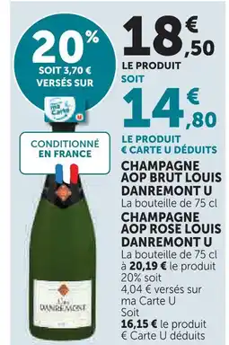 U Express Louis danremont u champagne aop brut offre