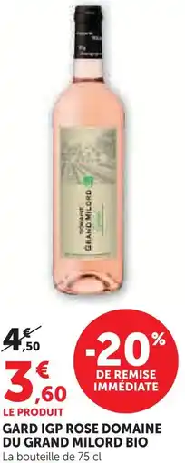 U Express Domaine du grand milord gard igp rosé bio offre
