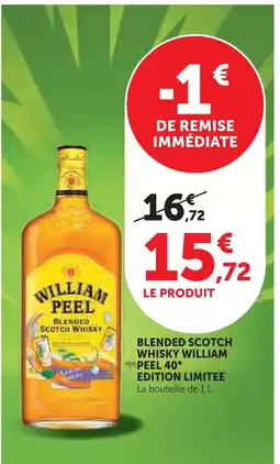 U Express William peel blended scotch whisky 40° edition limitee offre