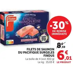 U Express Findus 4 filets de saumon rose du pacifique surgelés offre