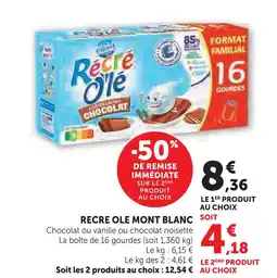 U Express Mont blanc recre ole chocolat offre