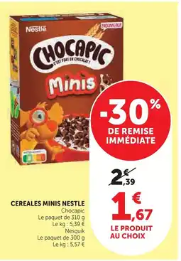 U Express Nestlé chocapic minis offre