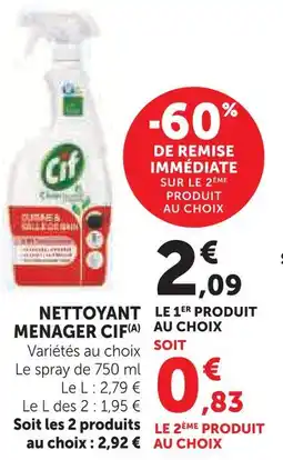 U Express Cif nettoyant ménager offre