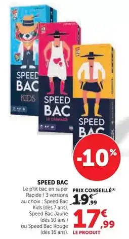 Hyper U Speed bac offre