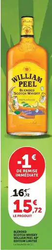 Hyper U William peel - blended scotch whisky 40° edition limitee offre
