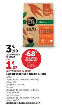 Hyper U Nescafé - cafe nescafe neo dolce gusto offre