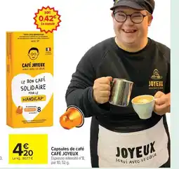 Carrefour Market CAFÉ JOYEUX Capsules de café offre