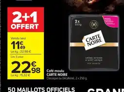 Carrefour Market CARTE NOIRE Classique ou Décaféiné offre