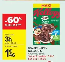 Carrefour Market KELLOGG'S Céréales Maxi offre