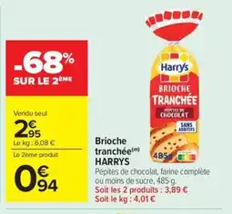 Carrefour Market HARRYS Brioche tranchée offre