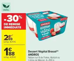 Carrefour Market ANDROS Dessert Végétal Brassé offre