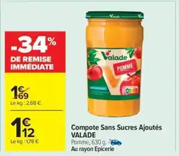 Carrefour Market VALADE Compote Sans Sucres Ajoutés offre