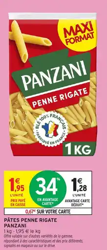 Intermarché Hyper Pâtes penne rigate panzani offre