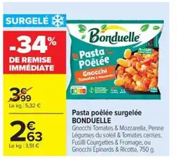 Carrefour Market BONDUELLE Pasta poêlée surgelée offre