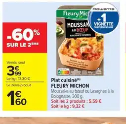 Carrefour Market FLEURY MICHON Plat cuisiné offre