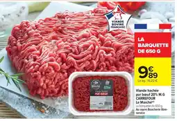 Carrefour Market CARREFOUR Viande hachée pur bœuf 20% offre