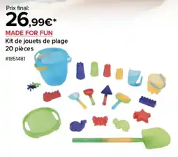 Costco Made for fun kit de jouets de plage 20 pièces offre