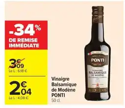 Carrefour Market PONTI Vinaigre Balsamique de Modène offre