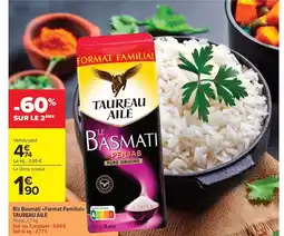 Carrefour Market TAUREAU AILÉ Riz Basmati Format Familial offre
