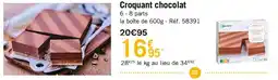 Picard Croquant chocolat offre