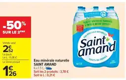 Carrefour Market SAINT AMAND Eau minérale naturelle offre