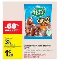 Carrefour Market LUTTI Guimauves Choco Mallow offre