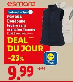 Lidl ESMARA Doudoune légère sans manches femme offre