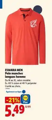 Lidl ESMARA MEN offre