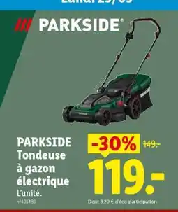 Lidl PARKSIDE Tondeuse à gazon électrique offre