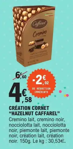 E.Leclerc CRÉATION CORNET “HAZELNUT CAFFAREL” offre