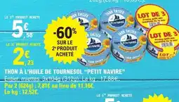 E.Leclerc Thon à l'huile de tournesol 'Petit Navire' offre