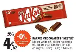 E.Leclerc BARRES CHOCOLATÉES “NESTLE” offre