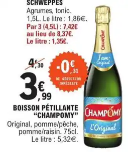 E.Leclerc BOISSON PÉTILLANTE “CHAMPOMY” offre