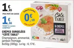 E.Leclerc CRÊPES SURGELÉES CÔTÉ TABLE offre