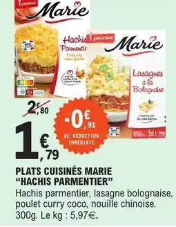 E.Leclerc PLATS CUISINÉS MARIE “HACHIS PARMENTIER” offre