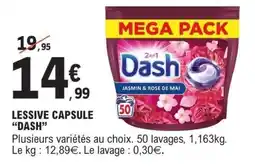 E.Leclerc LESSIVE CAPSULE “DASH” offre