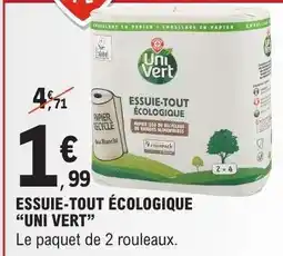 E.Leclerc ESSUIE-TOUT ÉCOLOGIQUE UNI VERT offre