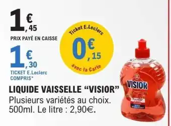 E.Leclerc LIQUIDE VAISSELLE VISIOR offre