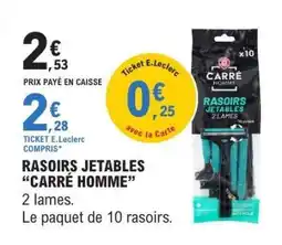 E.Leclerc RASOIRS JETABLES “CARRE HOMME” offre