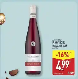 ALDI J.Blessing Pinot Noir D'Alsace AOP offre