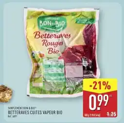 ALDI BETTERAVES CUITES VAPEUR BIO offre