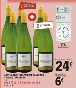 E.Leclerc AOP ALSACE EDELZWICKER BLANC SEC - CAVE DE TURCKHEIM offre