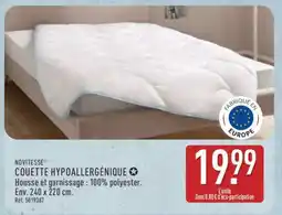 ALDI COUETTE HYPOALLERGÉNIQUE offre