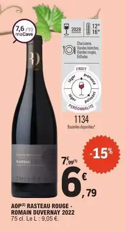 E.Leclerc AOP RASTEAU ROUGE - ROMAIN DUVERNAY 2022 offre