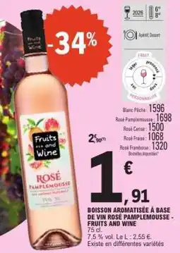 E.Leclerc Fruits and Wine Rosé Pamplemousse offre